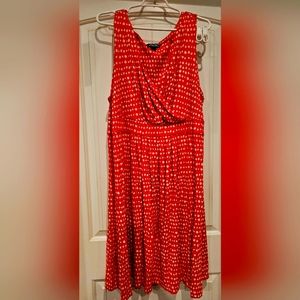 Polka Dot Surplice Neckline Cotton Blend 3X